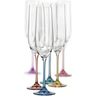 Bohemia Crystal Sklenice na šampaňské Spectrum 6 x 190 ml