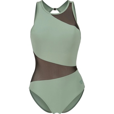 arena Дамски бански костюм Arena Women's Mesh Angle Swimsuit Vent Back B Swimsuit - Sage - размер 40 (EU) (150-5760-0414)