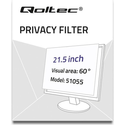 Qoltec Privatizing filter RODO | 21.5'' | 16:9 51055