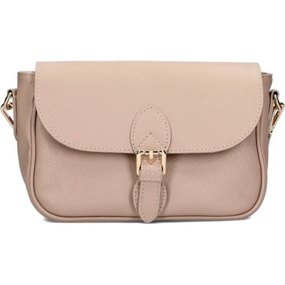 Dámská kožená crossbody kabelka Italia Melanis béžová