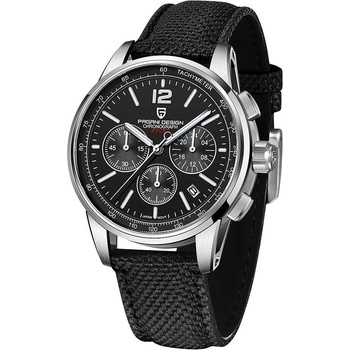 Pagani Design Мъжки часовник Pagani Design Oneiro, Кварцов, Хронограф, Черен / Сребрист (PD-YS008-BLACK-SILVER)