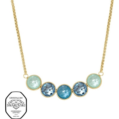 CRYSTalp Pozlacený náhrdelník se Swarovski krystaly 12443.TUR.EG