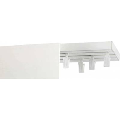 Garnyze-levneCZ Stropní garnýže kolejnicová trojřadá PVC komplet s krycím čelem 9 cm 4 m