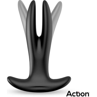 Action Pinsy Expandable Anal Plug, vibračný análny kolík na diaľkové ovládanie 13,5 x 3,7 cm