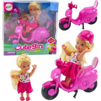 LEAN TOYS Mini na skútri s prilbou