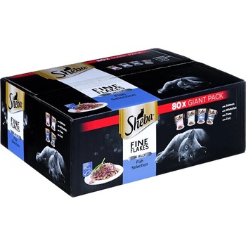Sheba SHEBA Delicacy Fishy Flavours in jelly Мокра храна за котки, рибни вкусове, в желе, 80x 85g