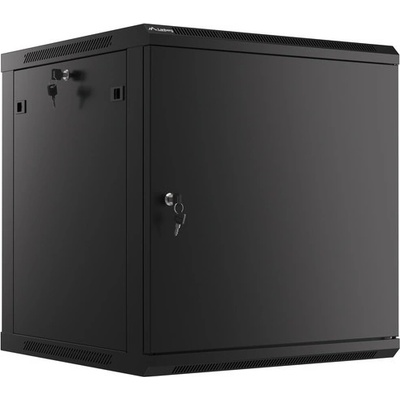 Lanberg Комуникационен шкаф, Lanberg rack cabinet 19" wall-mount 12U/600x600 for self-assembly with metal door black (flat pack) (WF01-6612-00B)