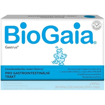 BioGaia Gastrus 30 probiotických žvýkacích tablet