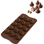 Silikomart Форма за шоколадови бонбони Scg47 Choco Flame силиконова (22.147.77.0065)