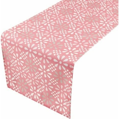 Ego Dekor behúň SAISI FLOWER červená ružová biela 40x142cm