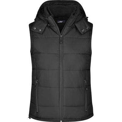 James & Nicholson dámská zimní vesta s kapucí JN1005 černá