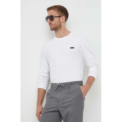 Calvin Klein bavlněné s dlouhým rukávem K10K111847 bílá