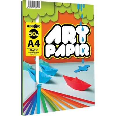 Zložka farebného papiera ART PAPIR A4 80g 50 ks mix 10 farieb/x5