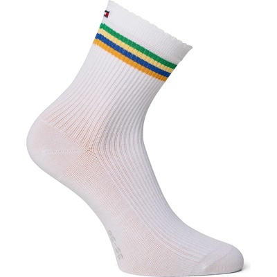 Tommy Hilfiger Чорапи Tommy Hilfiger Women's Ribbed Logo Ankle Socks - White