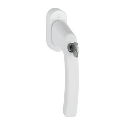 HOPPE okenní klika LIEGE, zamykatelná čtyřhran 7x43 mm,35 Nm, bílá