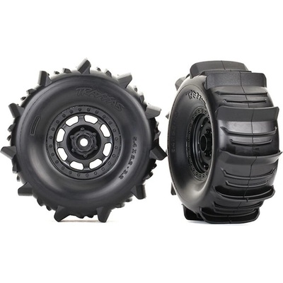 Traxxas Гуми за сняг и пясък Traxxas UDR Tires and wheels, assembled, glued (Desert Racer wheels, paddle tires, foam insert) TRX8475 (TRX8475)