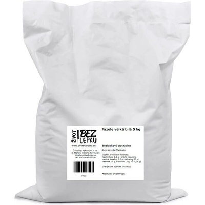 Život bez lepku Fazole velká bílá 5 kg