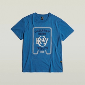 G Star Тениска G Star Raw T-Shirt - Retro Blue
