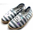 Dívčí espadrilky šedobílé Lama