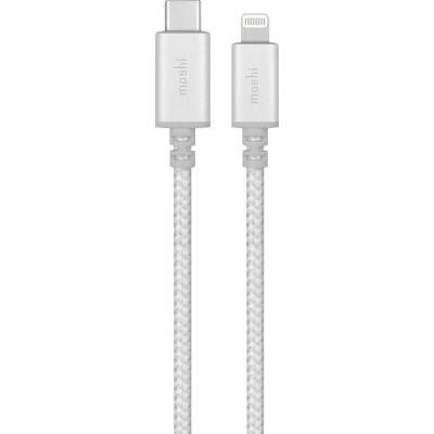 Moshi Integra USB-C to Lightning Cable - сертифициран (MFI) USB-C към Lightning кабел за Apple устройства с Lightning порт (120 см) (срeбрист)