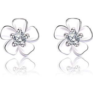 Silenti Jewelry Сребърни обеци "Частица