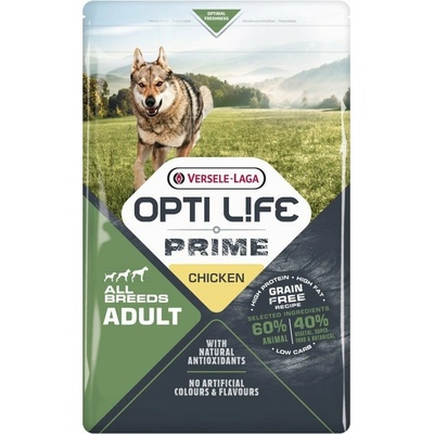 Versele-Laga Opti Life Prime Adult Chicken bez obilovin pro dospělé psy kuřecí 12,5 kg