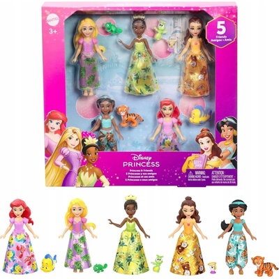 Mattel Disney Princess sada 5 panenek figurky Princezny Disney HWD34