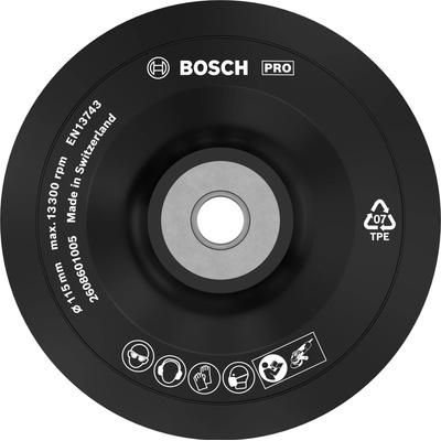 Bosch 2608601005 opěrný talíř 115 mm x M14 pro fíbrové kotouče
