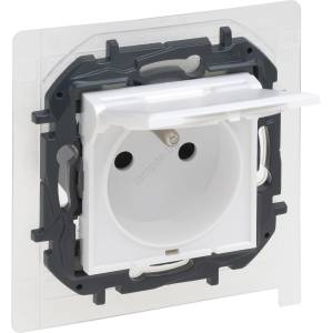 Legrand - Външна безрамкова розетка NILOE STEP 250V/16A IP44, бяла (LR0051)