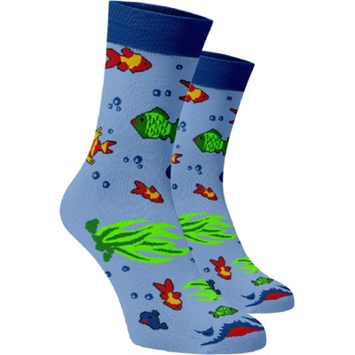 Veselé barevné bavlněné ponožky s mořským vzorem