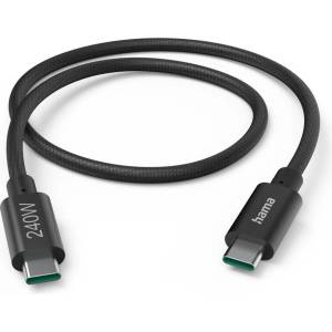 Hama Кабел за зареждане Hama, USB-C - USB-C, 240 W, USB 3.2 Gen1, 201702 (00201702)