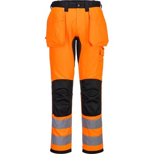 Portwest wx2 eco hi-vis cd889 / Светлоотразителни еко панталони с джобове - hv оранжево/черно uk 40/eu 56 (cd889obr40)