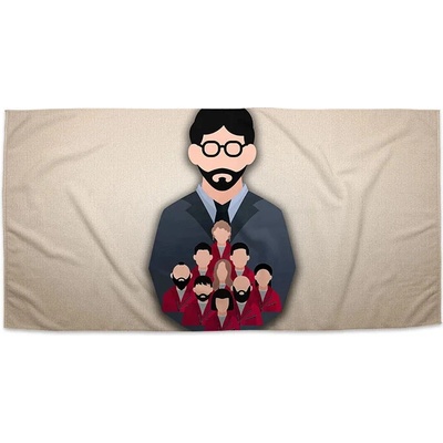 Sablio Uterák Money heist Profesor a jeho tím Béžová 30 x 50 cm