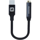 Swissten Audio adaptér textile USB-C/Jack samice 0,15 M