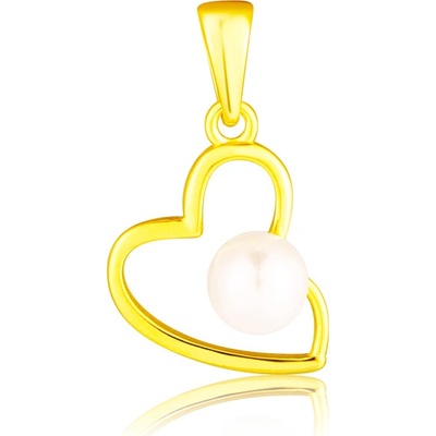 JVD Dámský pozlacený stříbrný přívěsek s perlou SVLP1436XF3GP00