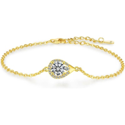 Olivie Stříbrný náramek 1ct 6,5mm MOISSANITE GOLD 9739