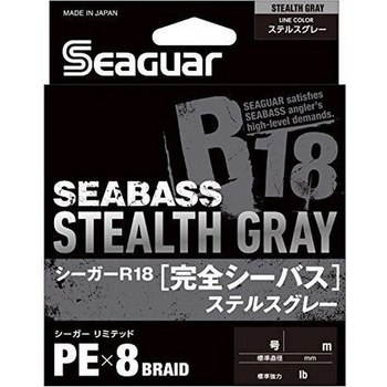 SEAGUAR R18 SEABASS STEALTH GREY PE X8 PLETENÁ ŠNÚRA 150M
