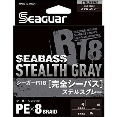 SEAGUAR R18 SEABASS STEALTH GREY PE X8 PLETENÁ ŠNÚRA 150M