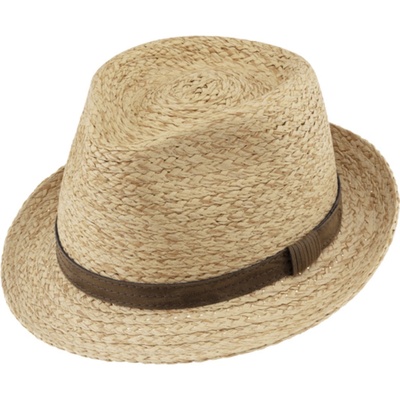 Fiebig Headwear since 1903 Unisex letní klobouk Trilby béžový