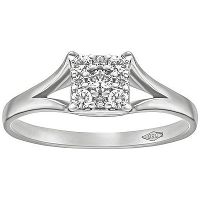 SILVEGO Zlatý prsten Myoki s Brilliance Zirconia z bílého zlata FNNNF193BRGW