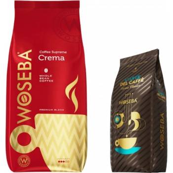Image 1 of WOSEBA Crema кафе на зърна 1 кг + подарък Crema Classico мляно кафе