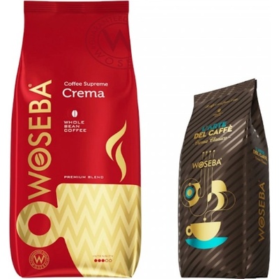 WOSEBA Crema кафе на зърна 1 кг + подарък Crema Classico мляно кафе