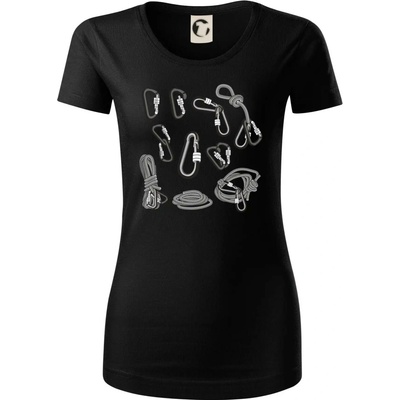 Horolezecké karabiny Dámské triko z organické bavlny Origin GOTS Černá – Zbozi.Blesk.cz