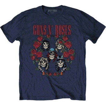 Guns N' Roses Риза Skulls Wreath Unisex Navy Blue 2XL (GNRTS116MN05)