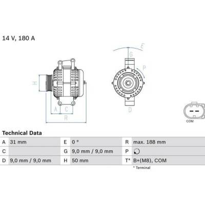 Generátor BOSCH 0 986 082 500