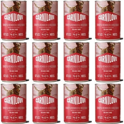 Carnilove Dog Can Turkey and Reindeer and Wildboar 12 x 400 g