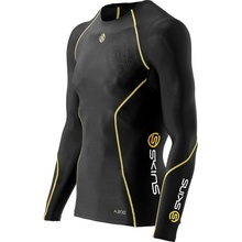 Skins A200 Mens Long Sleeve Top pánské aktivní kompresní triko s dlouhým rukávem black