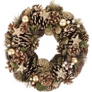 MagicHome Veniec Vianoce prírodný bronzový 34 cm