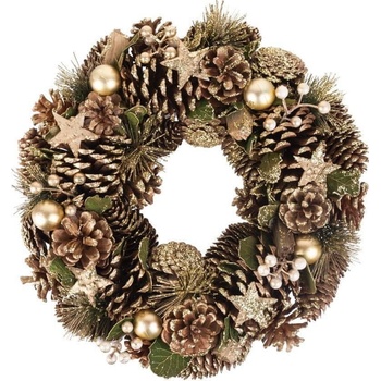 MagicHome Veniec Vianoce prírodný bronzový 34 cm