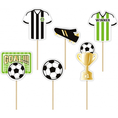 Party Pal Zapichovací dekorace, Fotbal, 9,5cm, 6ks